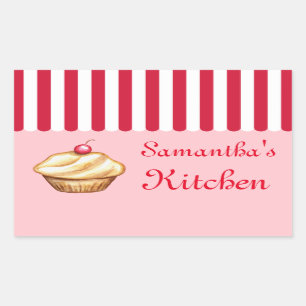 Aangepaste koffiebakkerij keukengerei Stickers