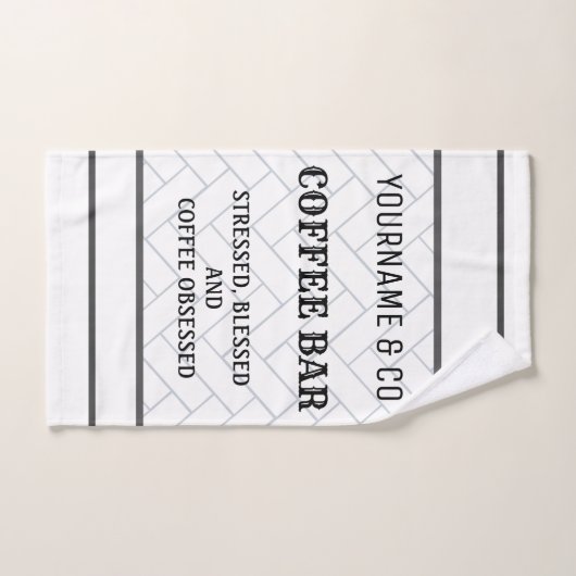 Aangepaste koffiebar Moderne boerderij handdoek (Handdoek)