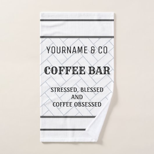 Aangepaste koffiebar Moderne boerderij handdoek (Handdoek)