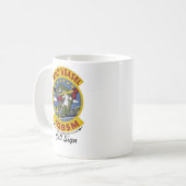 Aangepaste koffiebeker met roepnaam koffiemok (Voorkant links)