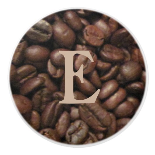 Aangepaste koffiebonen - kabinetknop keramische knop (Voorkant)