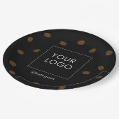 Aangepaste koffiebonenkast Kafeteria Business Logo Papieren Bordje (Gekanteld)