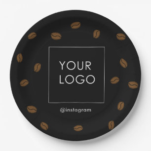 Aangepaste koffiebonenkast Kafeteria Business Logo Papieren Bordje