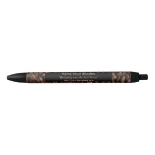 Aangepaste koffiebonpen zwarte inkt pen