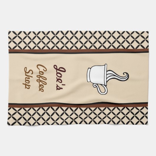 Aangepaste koffiehanddoek theedoek (Horizontaal)