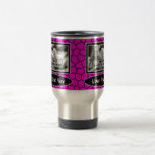 Aangepaste koffiehandschoenen met naam en 2 FOTO's Reisbeker (Center)