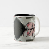 Aangepaste koffiehandschoenen tweekleurige koffiemok (Voorkant rechts)