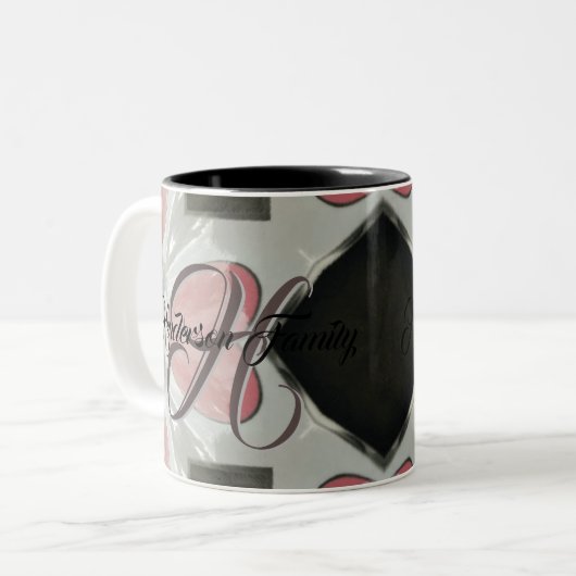 Aangepaste koffiehandschoenen tweekleurige koffiemok (Voorkant links)