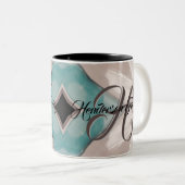 Aangepaste koffiehandschoenen tweekleurige koffiemok (Voorkant rechts)