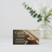 Aangepaste koffiehuis Cafe Coffee Shop Visitekaartje (Staand voorkant)
