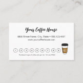 Aangepaste Koffiehuis Naam Stempel troutekaart Klantenkaartje (Achterkant)