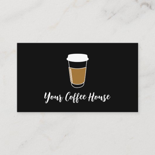 Aangepaste Koffiehuis Naam Stempel troutekaart Klantenkaartje (Voorkant)