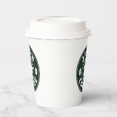 Aangepaste koffiekopjes op papier met dekstofartik papieren bekers (Links)