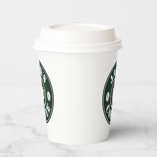 Aangepaste koffiekopjes op papier met dekstofartik papieren bekers (Links)