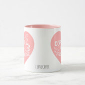 Aangepaste Koffieliefhebber Roze Hart Pijl Valenti Mok (Midden)