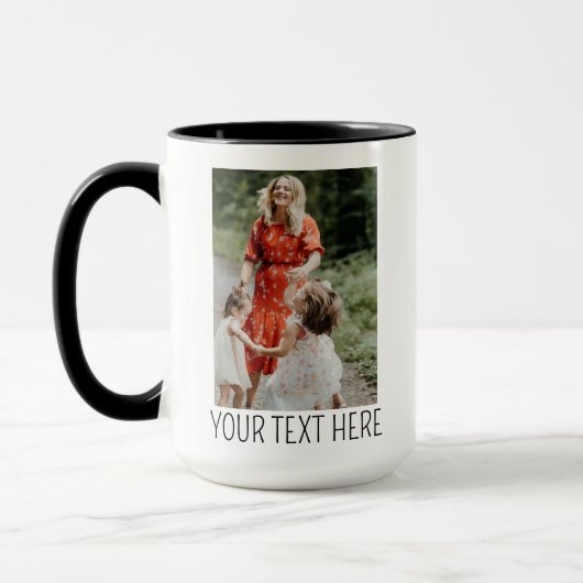 Aangepaste koffiemok met foto, gepersonaliseerde a mok (Links)