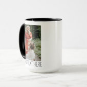 Aangepaste koffiemok met foto, gepersonaliseerde a mok (Voorkant links)