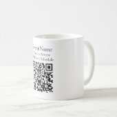 Aangepaste koffiemok met QR-code voor evenementen (Voorkant rechts)