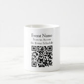Aangepaste koffiemok met QR-code voor evenementen (Center)