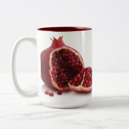 aangepaste koffiemugs-POMEGRANAAT Tweekleurige Koffiemok