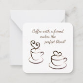 Aangepaste Koffienotarissen Notitiekaartje (Voorkant)
