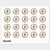 Aangepaste koffieproductlabelstickers | Cozy Coffe Ronde Sticker (Vel)