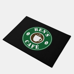 Aangepaste koffieshop met bonen logo deurmat