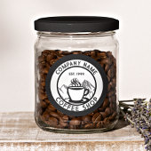 Aangepaste koffiewinkel Logo Ronde Sticker