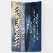 Aangepaste koffiewinkel Signaal Banner (Verticaal)