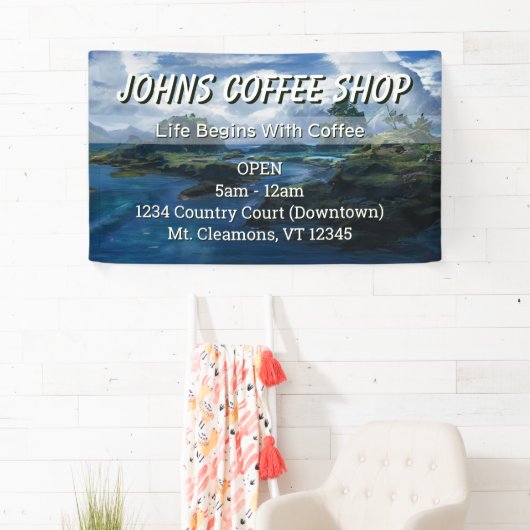 Aangepaste koffiewinkel Signaal Banner (Insitu)