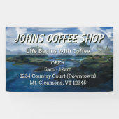 Aangepaste koffiewinkel Signaal Banner (Horizontaal)