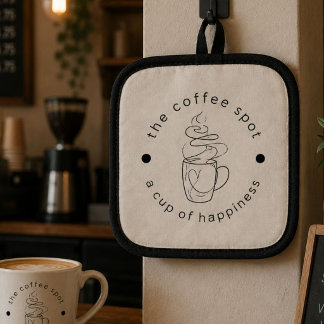Aangepaste Koffiezaak Voeg uw Logo toe Modern Mini Pannenlap