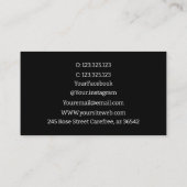 Aangepaste koken & bakken black&white Utensil Bakk Visitekaartje (Achterkant)