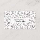 Aangepaste koken & bakken black&white Utensil Bakk Visitekaartje (Voorkant)