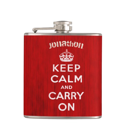 Aangepaste kolf kalm houden en doorgaan heupfles (Voorkant)