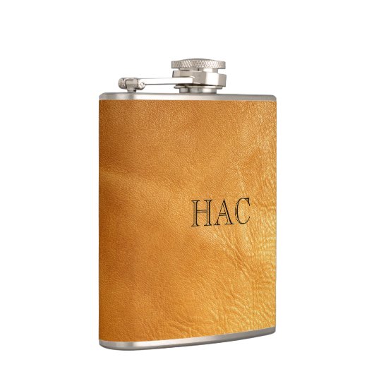 Aangepaste kolf met monogram leder-liquor heupvat heupfles (Rechts)