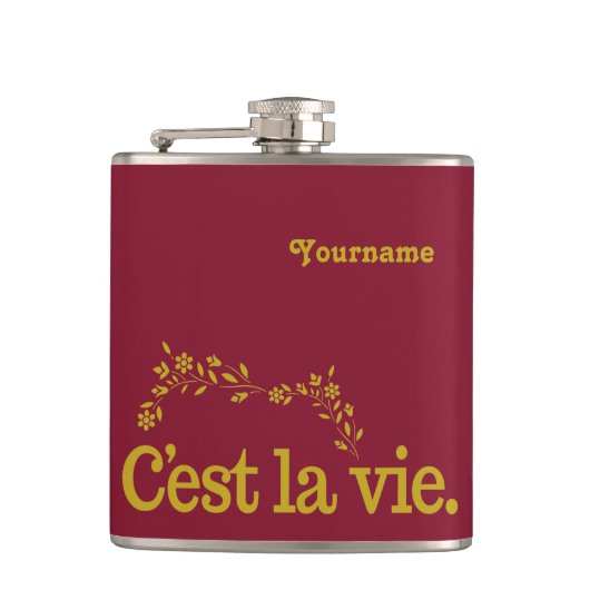Aangepaste kolf voor C'est La Vie Heupfles (Voorkant)