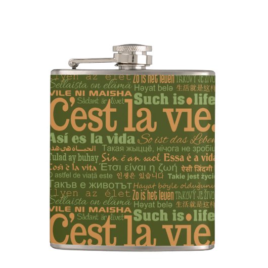 Aangepaste kolf voor C'est La Vie Heupfles (Voorkant)