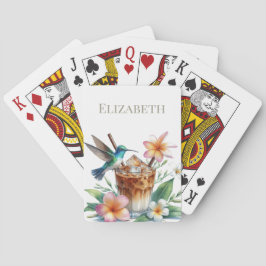 Aangepaste kolibrie gepersonaliseerd pokerkaarten