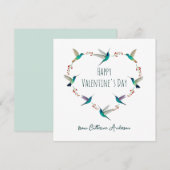 Aangepaste kolibrie hart feestdagenkaart (Voorkant / Achterkant)