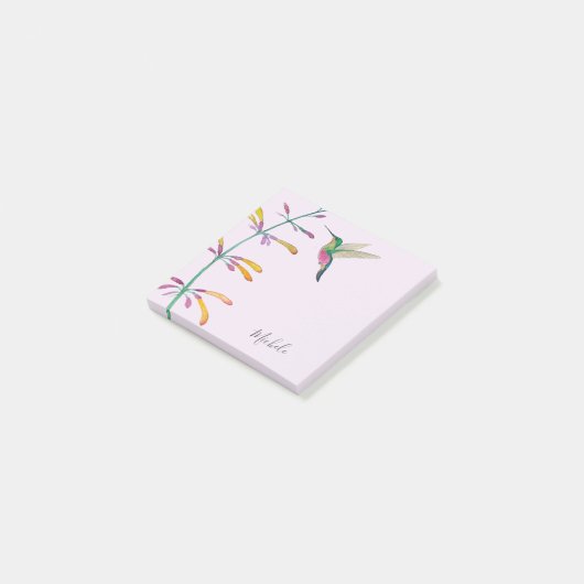 Aangepaste kolibrie post-it® notes (Schuin)