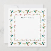 Aangepaste Kolibrie Rand Notitiekaartje (Voorkant)