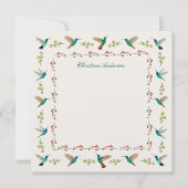 Aangepaste Kolibrie Rand Notitiekaartje (Voorkant)