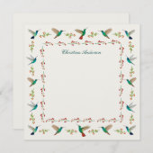 Aangepaste Kolibrie Rand Notitiekaartje (Voorkant / Achterkant)