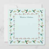 Aangepaste Kolibrie Rand Notitiekaartje (Voorkant)