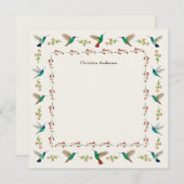 Aangepaste Kolibrie Rand Notitiekaartje (Voorkant / Achterkant)