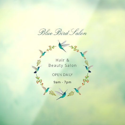 Aangepaste kolibrie venster Cling Raamsticker (Vel 3)