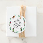 Aangepaste kolibries kerst bedankjes labels (In situ)