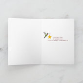 Aangepaste kolibries kerst feestdagen kaart (Binnen)