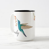 Aangepaste kolibries tweekleurige koffie Mok (Voorkant links)